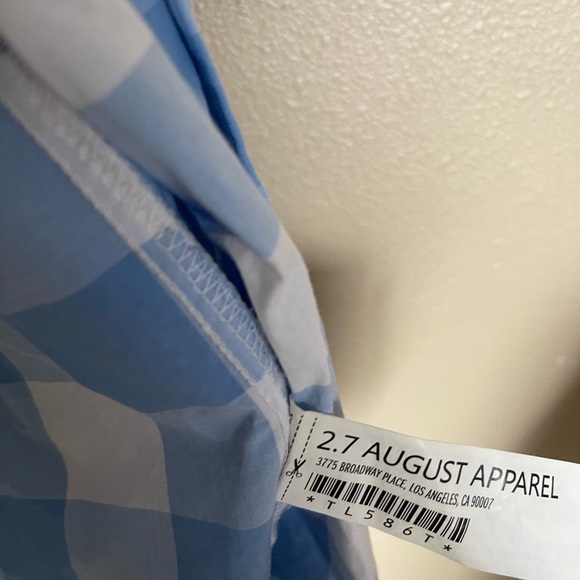 English factory gingham button down top - Picture 4 of 5